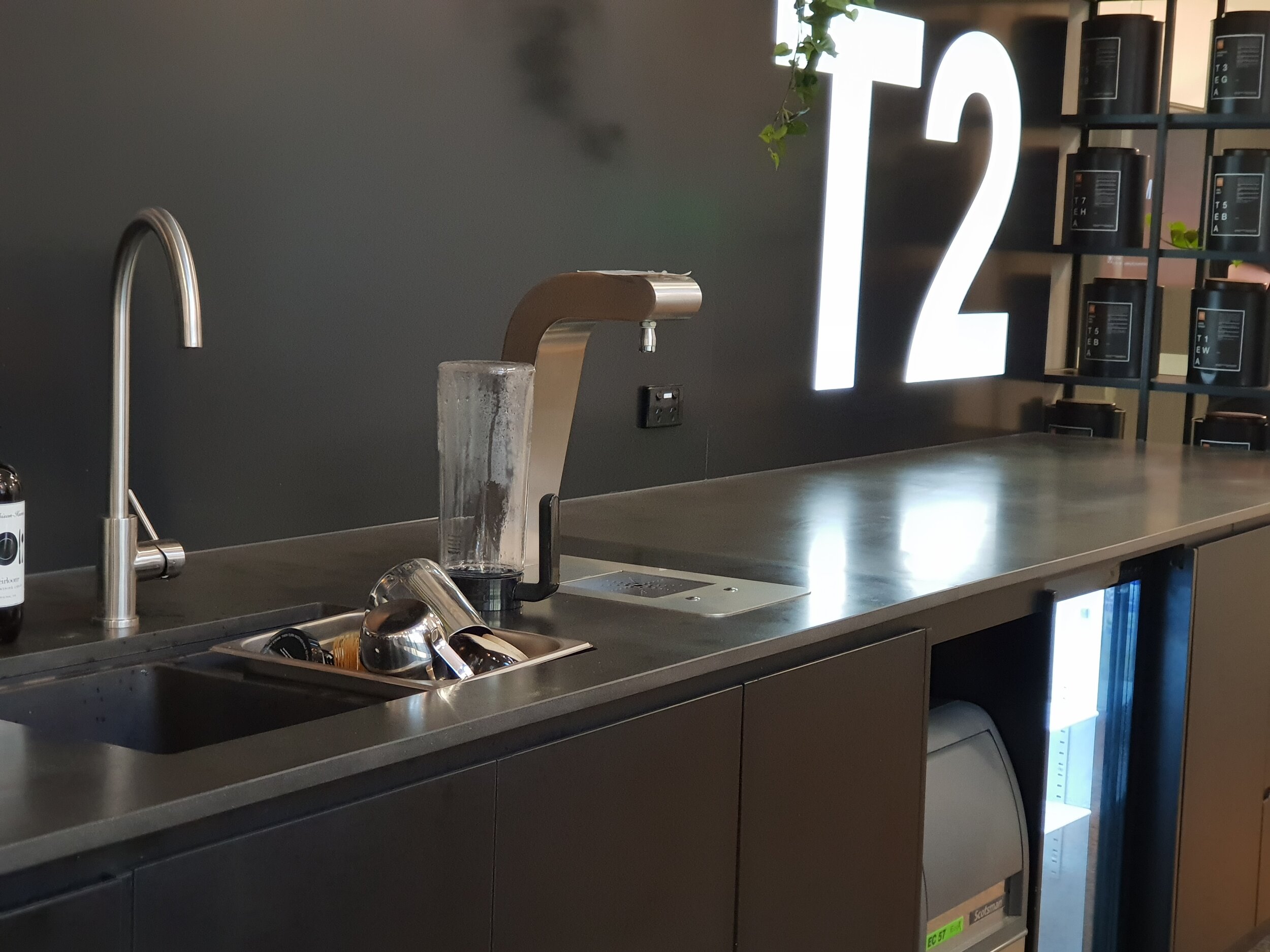 Sustainable benchtops by Eco Benchtops installed at T2, Bondi Junction Plaza