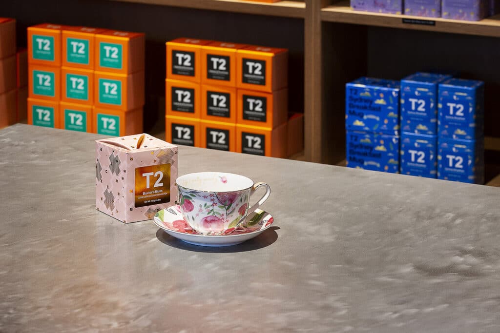 Yarra Storm sustainable benchtop by Eco Benchtops at T2, Bondi Junction Plaza