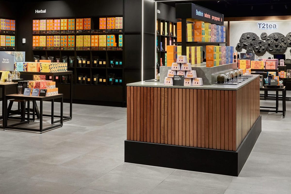 ECO Benchtop installation of Yarra Storm Countertop for T2 Retail Store