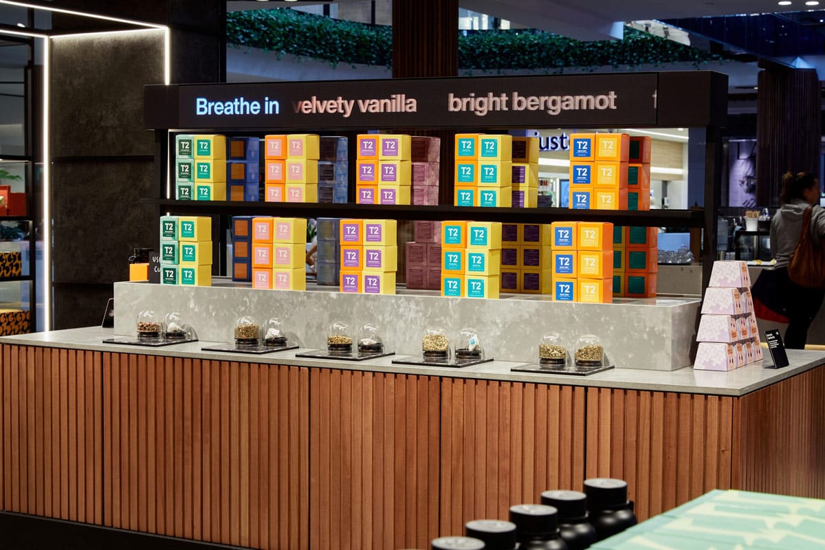 T2 Highpoint ECO Benchtop installation of Yarra Storm Countertop for Retail Store