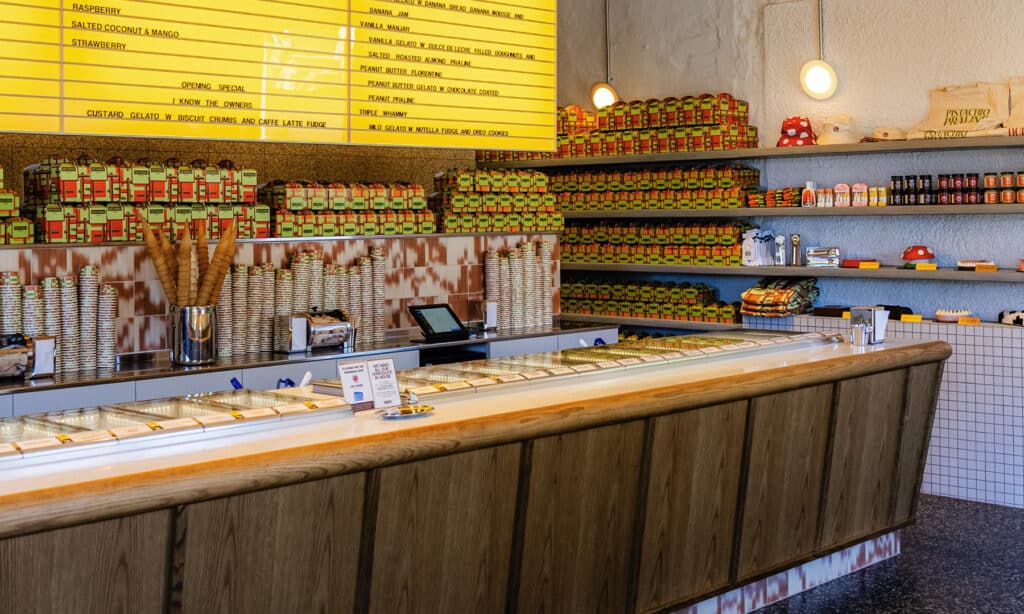 eco benchtops eco friendly countertops at Messina Gelato