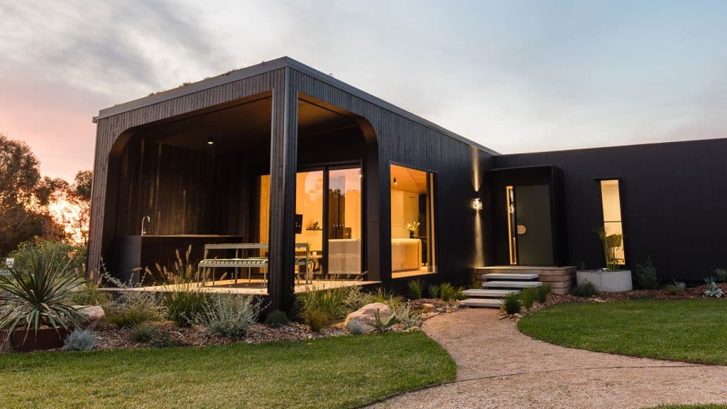 Eco hub sustainable house displaying eco benchtops